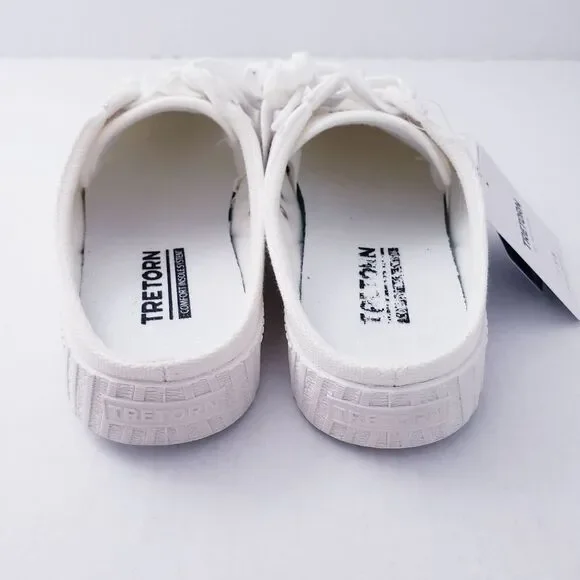 💥SOLD💥Tretorn Easy Nylite Canvas Lace Up Slip On Sneakers Mule Leopard Size 7 - Picture 8 of 11